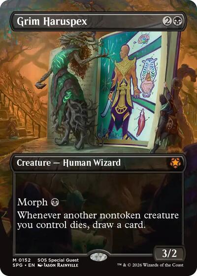 Grim Haruspex (Borderless) (Special Guests) Near Mint Foil