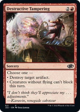 Destructive Tampering (Jumpstart 2022) Light Play