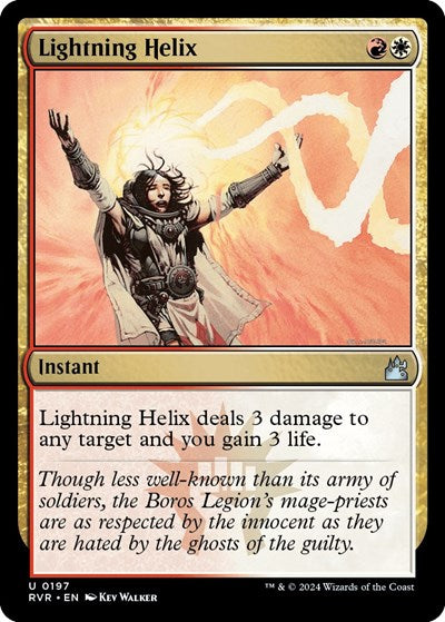 Lightning Helix (Ravnica Remastered) Light Play Foil