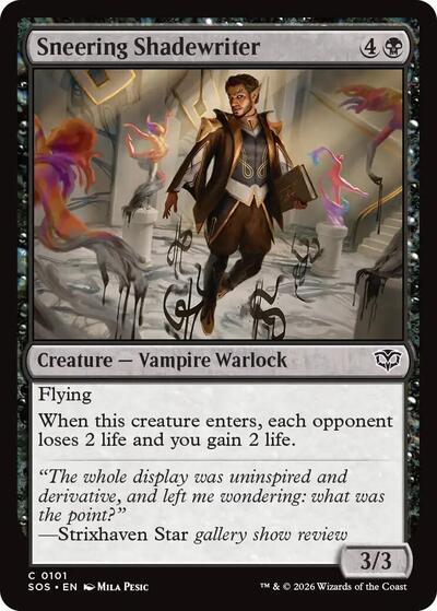 Sneering Shadewriter (Secrets of Strixhaven) Near Mint Foil