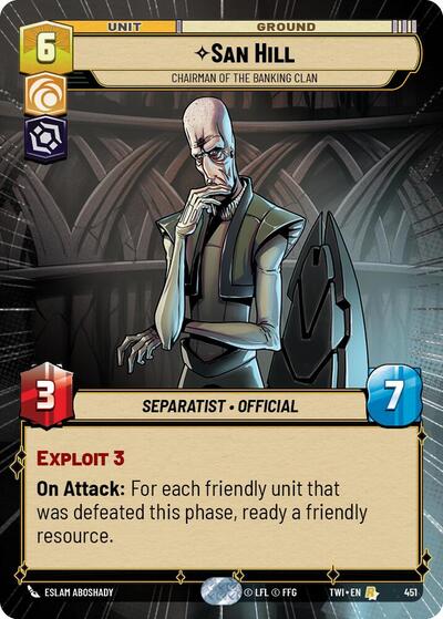 San Hill Chairman of the Banking Clan (Hyperspace) (Twilight of the Republic) Near Mint Foil
