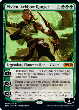 Vivien, Arkbow Ranger (Magic 2020 Core Set) Medium Play Foil