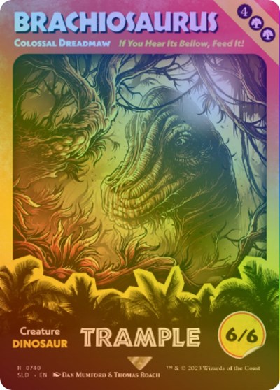 Brachiosaurus - Colossal Dreadmaw (Rainbow Foil) (Secret Lair) Damaged / Poor Foil