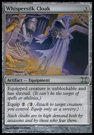 Whispersilk Cloak (10th Edition) Near Mint