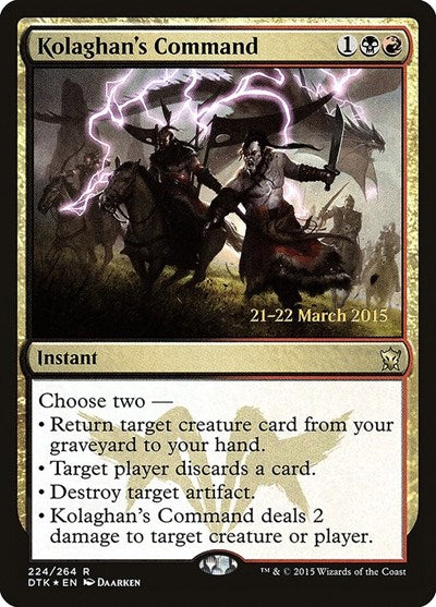Kolaghan's Command (Promos: Prerelease Cards) Near Mint Foil