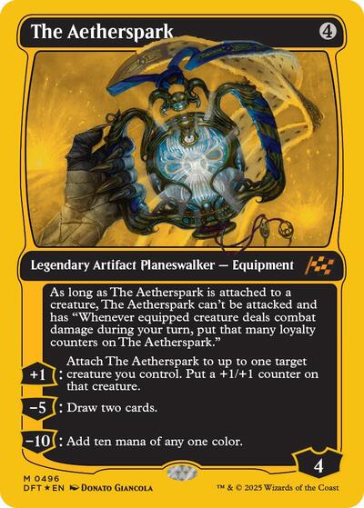 The Aetherspark (First-Place Foil) (Aetherdrift) Light Play Foil
