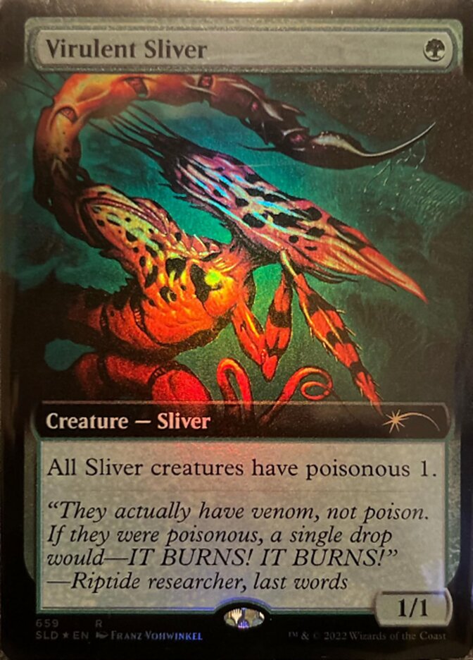 Virulent Sliver (Extended Art) (Secret Lair) Near Mint Foil