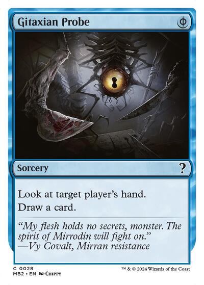 Gitaxian Probe (White Border) (Mystery Booster 2) Light Play