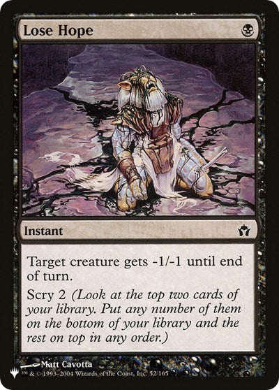 Lose Hope (The List) Near Mint