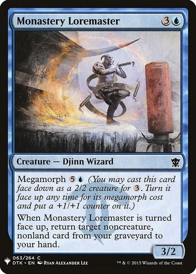 Monastery Loremaster (Mystery Booster) Near Mint