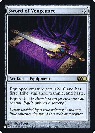 Sword of Vengeance (Secret Lair Commander: Heads I Win, Tails You Lose) Medium Play Foil