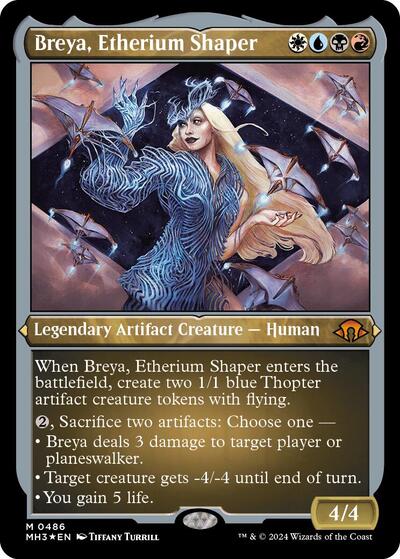 Breya, Etherium Shaper (Foil Etched) (Modern Horizons 3) Light Play Foil