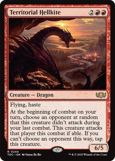 Territorial Hellkite (Commander: Tarkir: Dragonstorm) Light Play