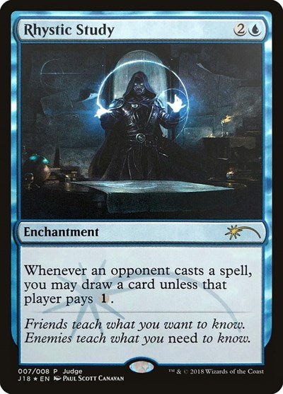 Rhystic Study (Promos: Judge) Near Mint Foil