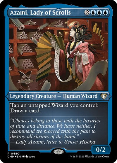 Azami, Lady of Scrolls (Foil Etched) (Commander Masters) Near Mint Foil