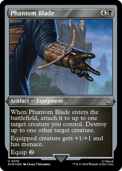 Phantom Blade (Foil Etched) (Universes Beyond: Assassin's Creed) Light Play Foil