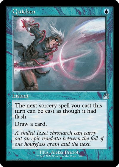 Quicken (Retro Frame) (Ravnica Remastered) Light Play Foil