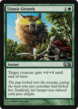 Titanic Growth (Magic 2012 Core Set) Medium Play Foil