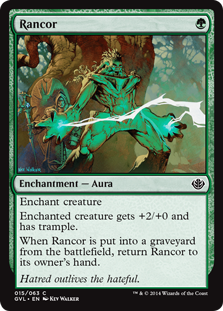 Rancor (Duel Decks Anthology: Garruk vs Liliana) Medium Play