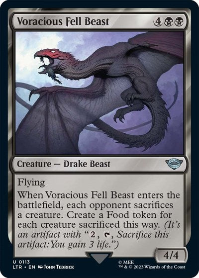 Voracious Fell Beast (Universes Beyond: The Lord of the Rings: Tales of Middle-earth) Light Play Foil