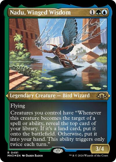 Nadu, Winged Wisdom (Foil Etched) (Modern Horizons 3) Near Mint Foil