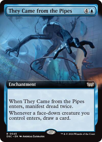 They Came from the Pipes (Extended Art) (Commander: Duskmourn: House of Horror) Light Play