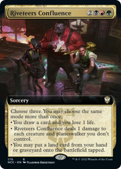 Riveteers Confluence (Extended Art) (Commander: Streets of New Capenna) Light Play