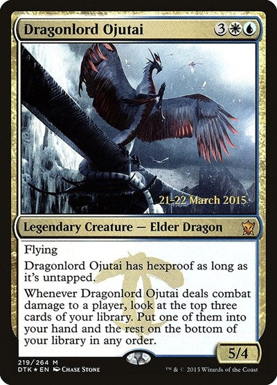 Dragonlord Ojutai (Promos: Prerelease Cards) Light Play Foil