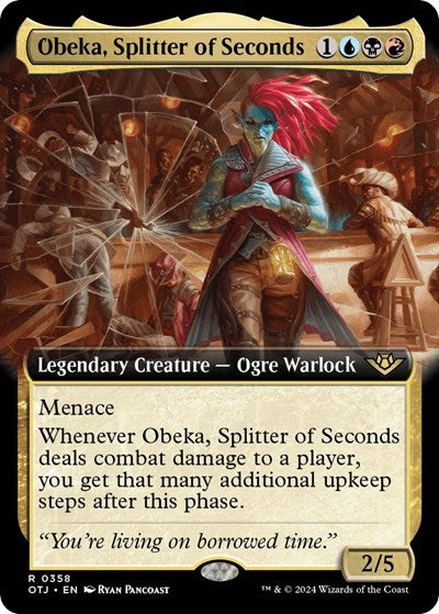 Obeka, Splitter of Seconds (Extended Art) (Outlaws of Thunder Junction) Near Mint Foil