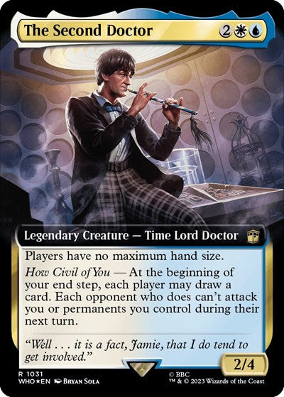 The Second Doctor (Extended Art) (Surge Foil) (Universes Beyond: Doctor Who) Near Mint Foil