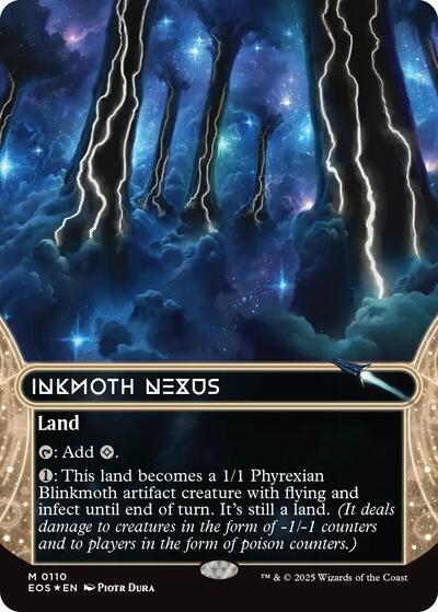 Inkmoth Nexus (0110) (Borderless) (Galaxy Foil) (Stellar Sights) Light Play Foil