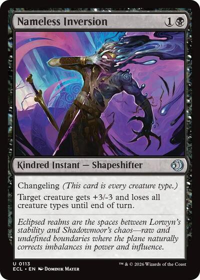 Nameless Inversion (Lorwyn Eclipsed) Near Mint Foil