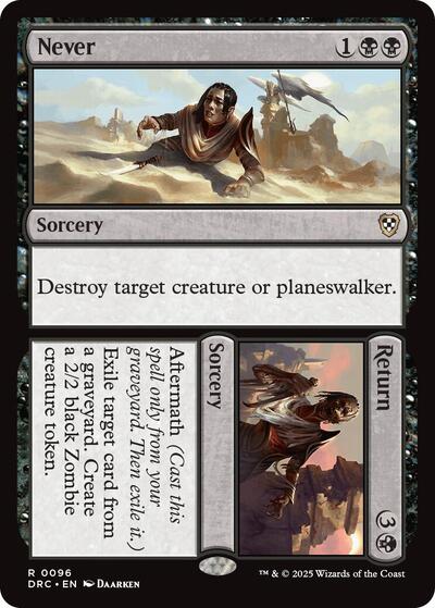 Never / Return (Commander: Aetherdrift) Light Play