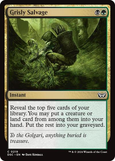 Grisly Salvage (Commander: Duskmourn: House of Horror) Light Play