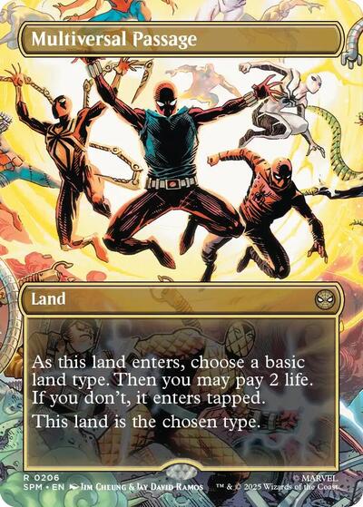 Multiversal Passage (Borderless) (Marvel's Spider-Man) Light Play Foil