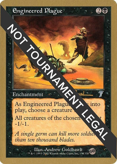Engineered Plague - 2001 Antoine Ruel (7ED) (SB) (World Championship Decks) Light Play