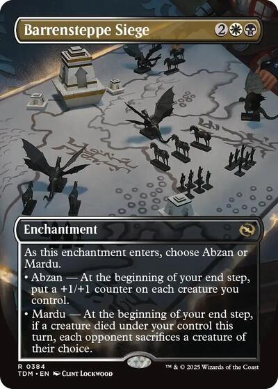 Barrensteppe Siege (Borderless) (Tarkir: Dragonstorm) Light Play Foil