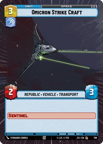 Omicron Strike Craft (Hyperspace Foil) (Jump to Lightspeed) Near Mint Foil