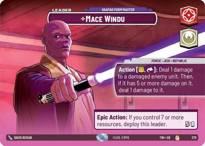 Mace Windu Vaapad Form Master (Showcase) (Twilight of the Republic) Near Mint Foil