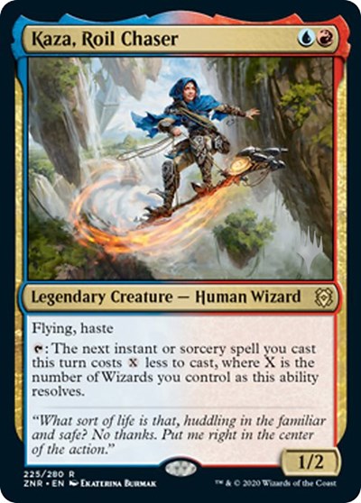 Kaza, Roil Chaser (Promo Pack: Zendikar Rising) Light Play Foil