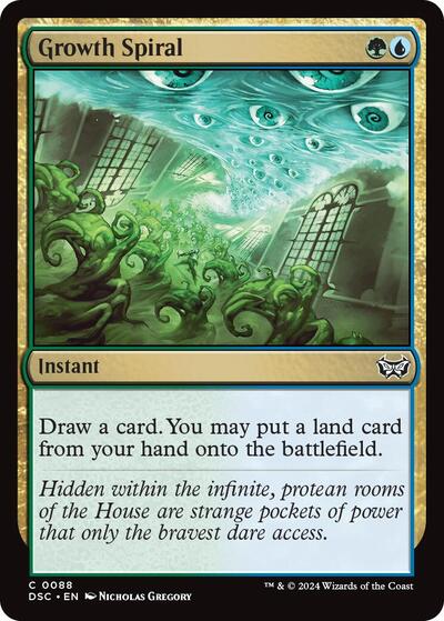 Growth Spiral (Commander: Duskmourn: House of Horror) Light Play