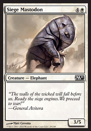Siege Mastodon (Magic 2011 Core Set) Medium Play
