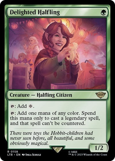 Delighted Halfling (Universes Beyond: The Lord of the Rings: Tales of Middle-earth) Medium Play Foil
