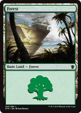 Forest (262) (Dragons of Tarkir) Light Play