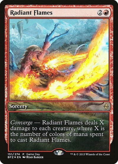 Radiant Flames (Promos: Game Day and Store Championship) Damaged / Poor Foil