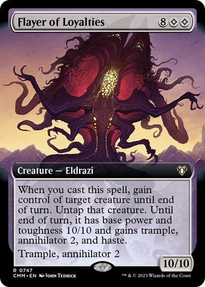 Flayer of Loyalties (Extended Art) (Commander Masters) Damaged / Poor