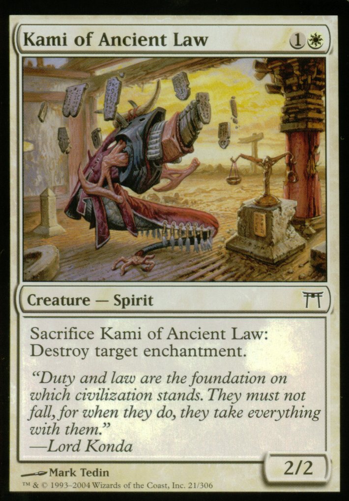 Kami of Ancient Law (Champions of Kamigawa) Medium Play