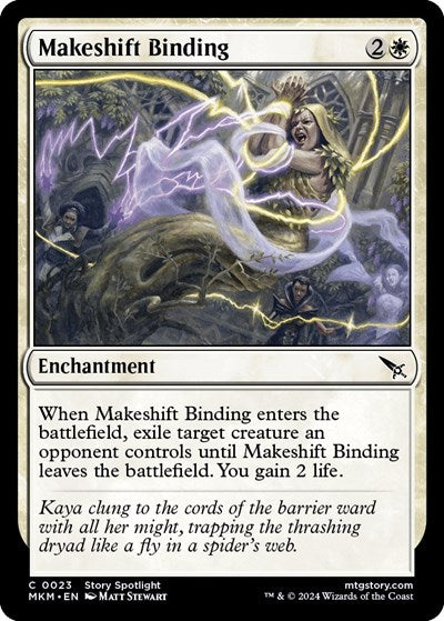 Makeshift Binding (Murders at Karlov Manor) Light Play Foil