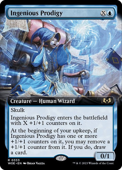 Ingenious Prodigy (Extended Art) (Wilds of Eldraine) Near Mint Foil
