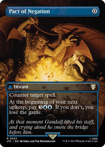 Pact of Negation (Borderless) (Commander: The Lord of the Rings: Tales of Middle-earth) Near Mint Foil
